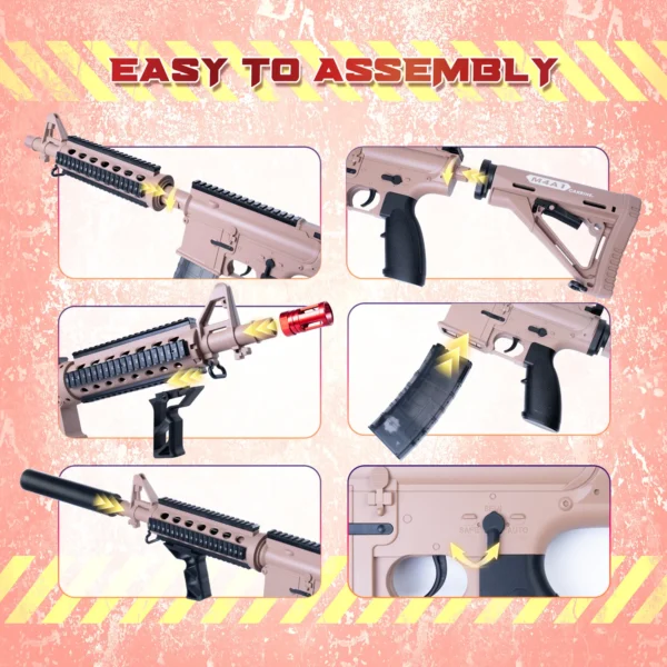 M4A1-Style Rechargeable Gel Ball Blaster Toy Set