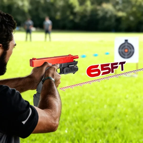 Electric Rechargeable Gel Ball Blaster Pistol with Drum Mag & 3 Fire Modes