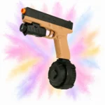 Electric Rechargeable Gel Ball Blaster Pistol with Drum Mag & 3 Fire Modes
